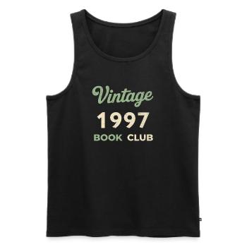 Vintage 1997 Book Club Retro Geburtsjahr Geschenk - Männer Premium Bio Tank Top - Schwarz - Vorne - AI Model Male 178 light (178cm)