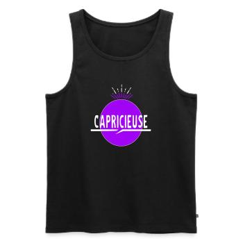 Capricieuse - Débardeur bio Premium Homme - noir - Devant - Michal (187cm)