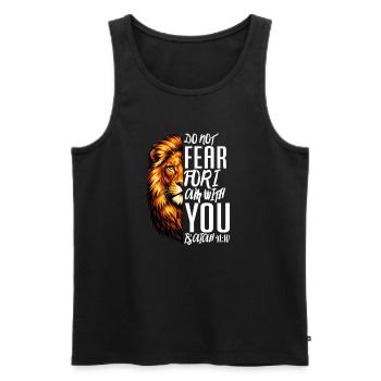 Do Not Fear For I Am With You Isaiah 41:10 Judah - Männer Premium Bio Tank Top - Schwarz - Vorne - AI Model Male 178 light (178cm)