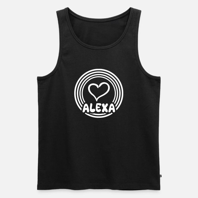 Geschenkidee Alexa - Männer Premium Bio Tank Top - Schwarz