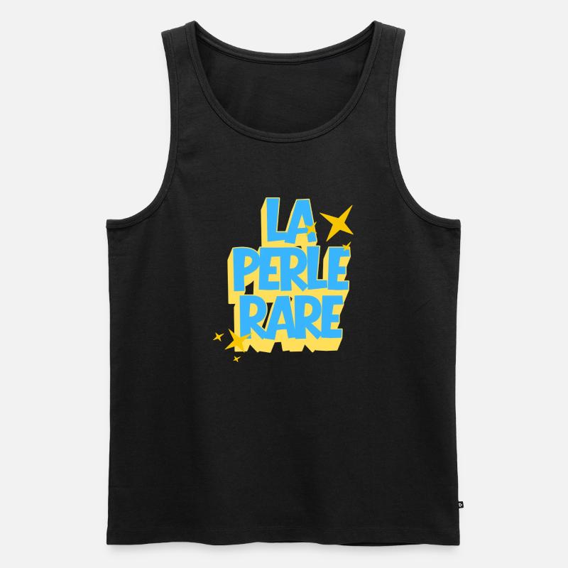Die seltene Perle, positives Zitat - Männer Premium Bio Tank Top - Schwarz