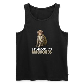 Macaque Macaque - Men's Premium Organic Tank Top - black - Front - AI Model Male 178 light (178cm)