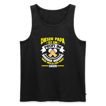 Bière, fête des pères, papa, papa - Débardeur bio Premium Homme - noir - Devant - Michal (187cm)