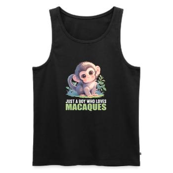 Macaque Macaque - Men's Premium Organic Tank Top - black - Front - AI Model Male 178 light (178cm)