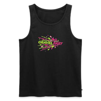 Kies Schnellgeschwindigkeits-Blütenvektor - Männer Premium Bio Tank Top - Schwarz - Vorne - AI Model Male 178 light (178cm)