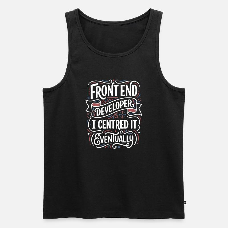 Frontend developer centered - Men's Premium Organic Tank Top - black