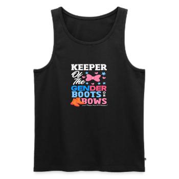 Guardian of Gender Boots or Bow - Men's Premium Organic Tank Top - black - Front - AI Model Male 178 light (178cm)