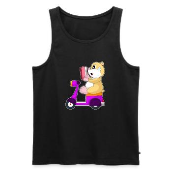 Trottinette de hamster - Débardeur bio Premium Homme - noir - Devant - Michal (187cm)