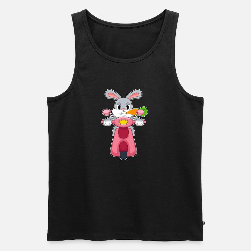 Hase Motorroller - Männer Premium Bio Tank Top - Schwarz