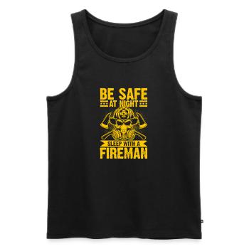 Héros de la sécurité des pompiers de nuit - Débardeur bio Premium Homme - noir - Devant - Michal (187cm)