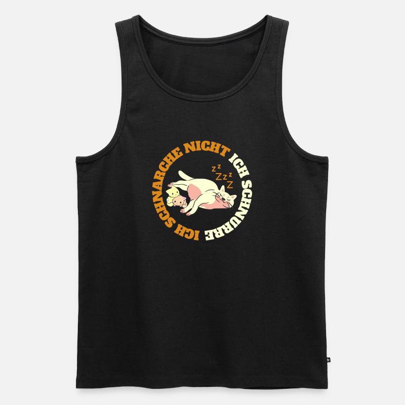 cat - Männer Premium Bio Tank Top - Schwarz