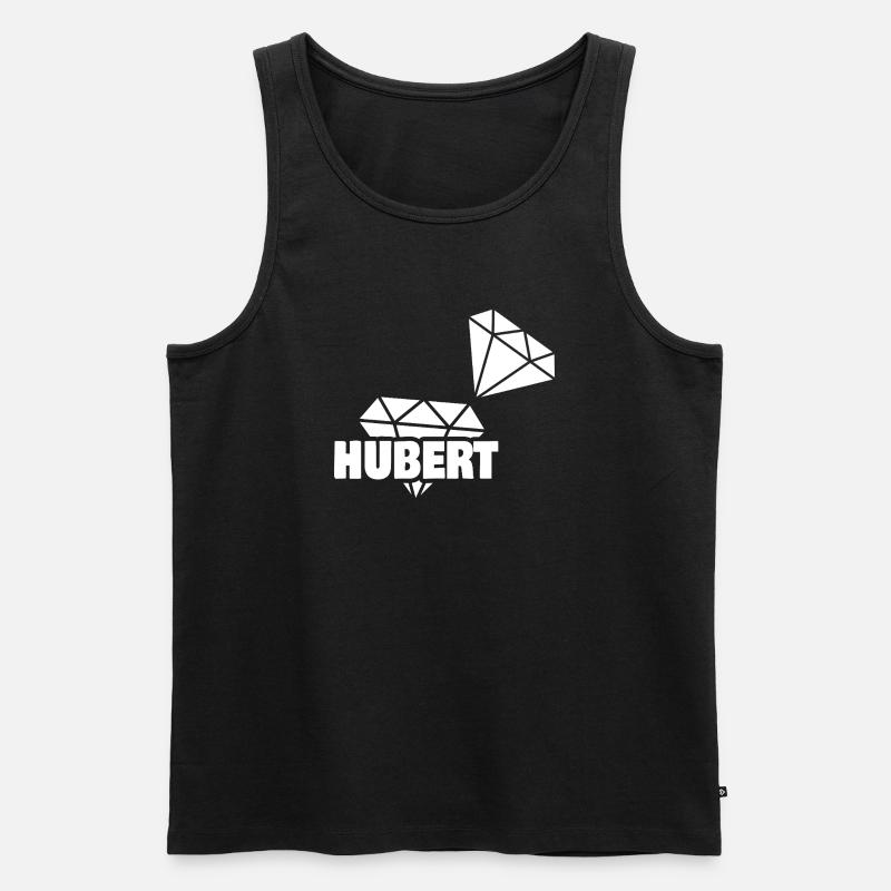 Geschenk für Hubert - Männer Premium Bio Tank Top - Schwarz