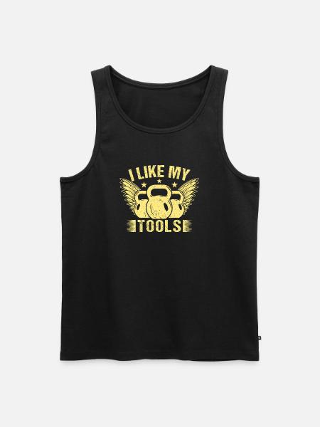 Fitnessentusiaster Jeg kan godt lide mine værktøjer calisthenics-gym - Herre Premium økologisk tanktop - sort