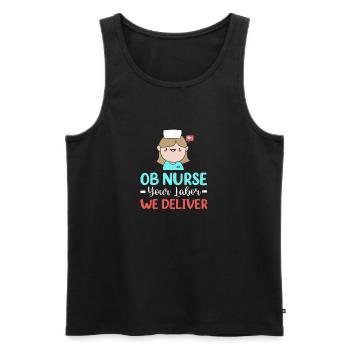Schwangerschaft Krankenhaus Krankenschwester - Männer Premium Bio Tank Top - Schwarz - Vorne - Michal (187cm)
