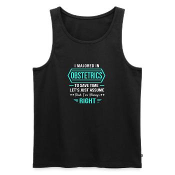 Schwangerschaft Krankenhaus Krankenschwester - Männer Premium Bio Tank Top - Schwarz - Vorne - Michal (187cm)