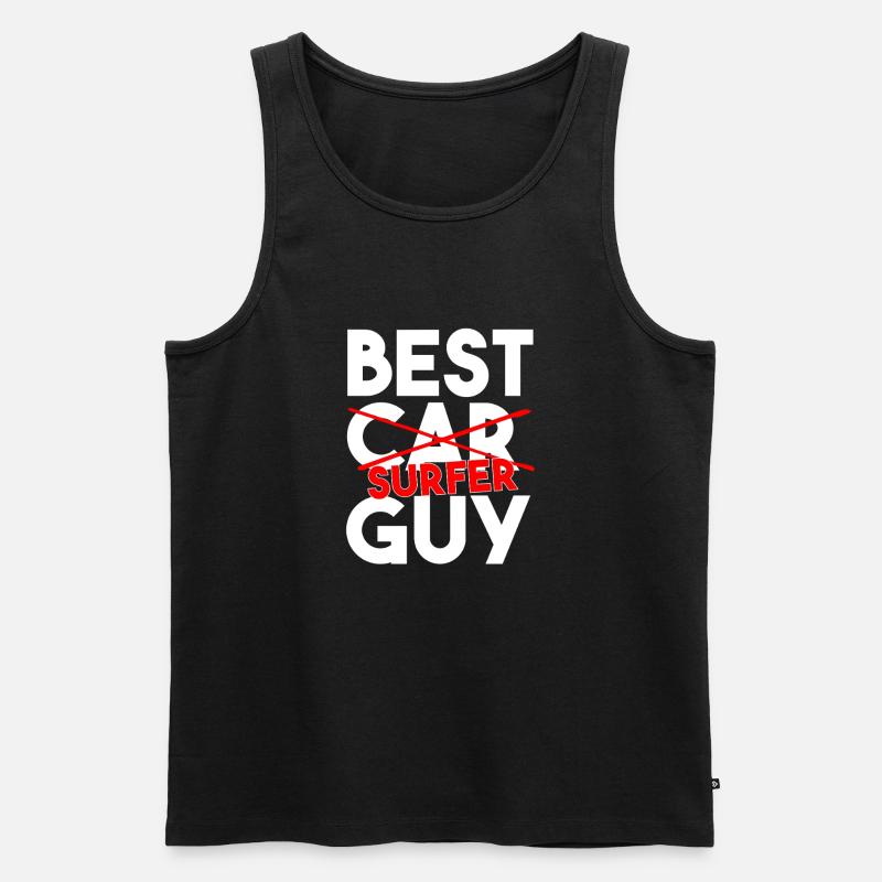 Bester Surfer-Typ Lustige Surf-Typografie - Männer Premium Bio Tank Top - Schwarz
