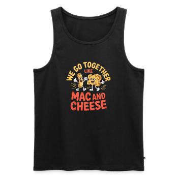 Mac and Cheese Best Friends Couple Design - Men's Premium Organic Tank Top - black - Front - Michal (187cm)