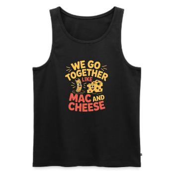 Mac and Cheese Best Friends Couple Design - Men's Premium Organic Tank Top - black - Front - Michal (187cm)