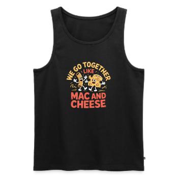 Mac and Cheese Best Friends Couple Design - Men's Premium Organic Tank Top - black - Front - Michal (187cm)