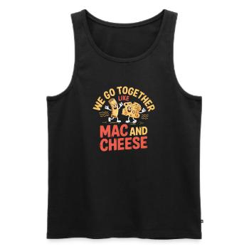 Mac and Cheese Best Friends Couple Design - Men's Premium Organic Tank Top - black - Front - Michal (187cm)