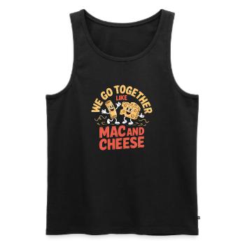 Mac and Cheese Best Friends Couple Design - Men's Premium Organic Tank Top - black - Front - Michal (187cm)