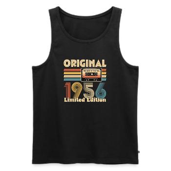 70th birthday, 70 years, original 1956 - Men's Premium Organic Tank Top - black - Front - Michal (187cm)