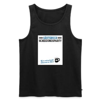 Guestbook Divorce Party Divorced Divorce - Men's Premium Organic Tank Top - black - Front - AI Model Male 178 light (178cm)