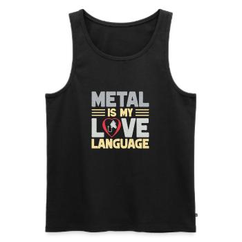 Anesthesiologist Metal My Love Anesthesia - Männer Premium Bio Tank Top - Schwarz - Vorne - AI Model Male 178 light (178cm)