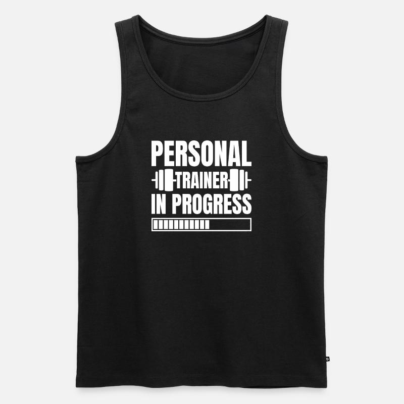 Powerlifting Bodybuilder Personal Trainer Progress - Men's Premium Organic Tank Top - black