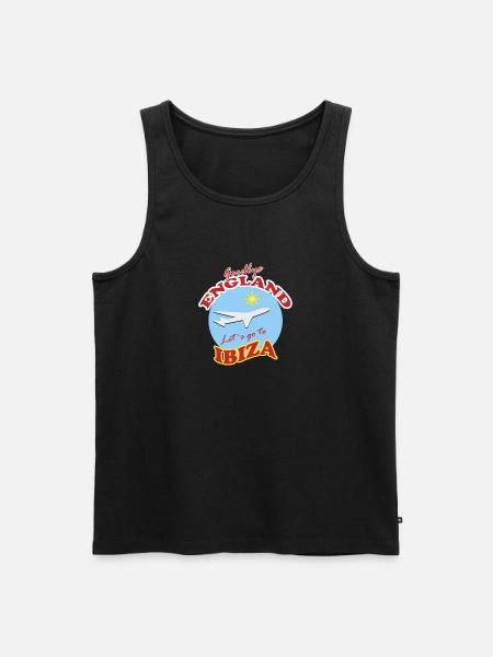 Farvel England Lad os tage til Ibiza - Herre Premium økologisk tanktop - sort