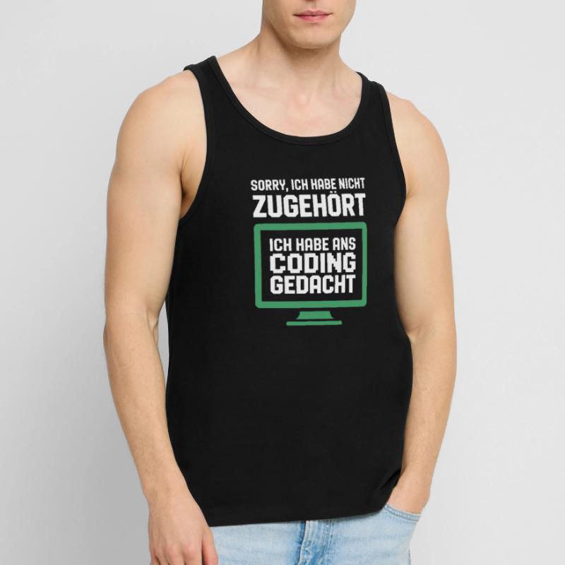 Coding Gedanke am Bildschirm Männer Premium Bio Tank Top