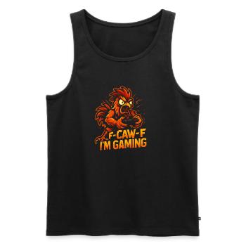 F-Caw-F I'm Gaming Humor Funny - Men's Premium Organic Tank Top - black - Front - AI Model Male 178 light (178cm)