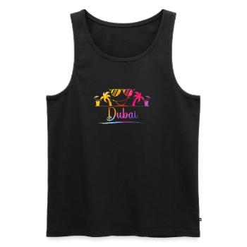 Dubai Palmen Sommer Sonnenbrille Design - Männer Premium Bio Tank Top - Schwarz - Vorne - AI Model Male 178 light (178cm)