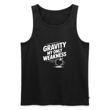 Gravity My Only Weakness - Men's Premium Organic Tank Top - black - Front - AI Model Male 178 light (178cm)