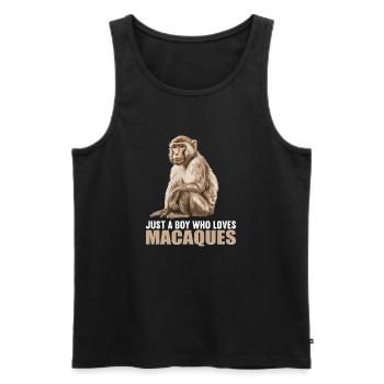 Macaque Macaque - Men's Premium Organic Tank Top - black - Front - AI Model Male 178 light (178cm)