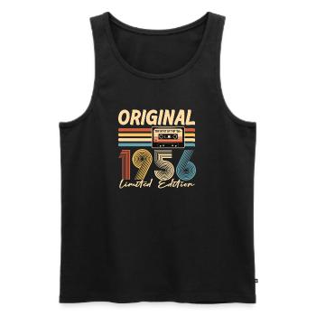 70th birthday, 70 years, original 1956 - Men's Premium Organic Tank Top - black - Front - Michal (187cm)