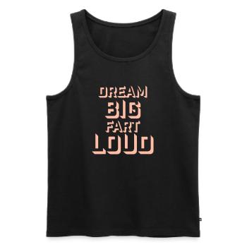 Rêve gros pet fort Drôle de motivation - Débardeur bio Premium Homme - noir - Devant - Michal (187cm)