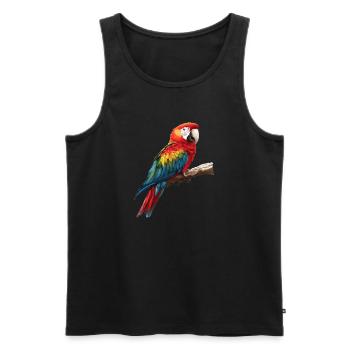 Aras Ara - Männer Premium Bio Tank Top - Schwarz - Vorne - Michal (187cm)