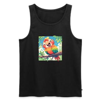 Aras Ara - Männer Premium Bio Tank Top - Schwarz - Vorne - Michal (187cm)