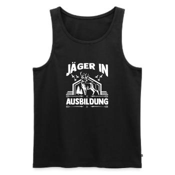 Jagd Ausbildung Jagen Waidmann Jäger - Männer Premium Bio Tank Top - Schwarz - Vorne - Michal (187cm)