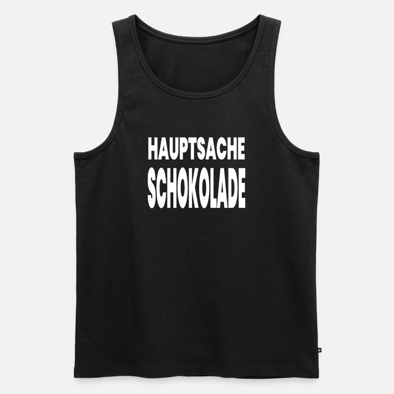 Schokolade - Männer Premium Bio Tank Top - Schwarz