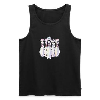 Quilles de bowling Look comique - Débardeur bio Premium Homme - noir - Devant - Michal (187cm)