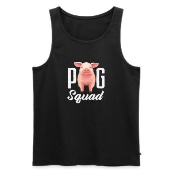Équipe Pigs Équipe Ferme d’équipe - Débardeur bio Premium Homme - noir - Devant - Michal (187cm)