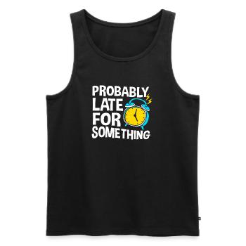 ProkrastinationFaul Faulheit Faulenzer - Männer Premium Bio Tank Top - Schwarz - Vorne - AI Model Male 178 light (178cm)
