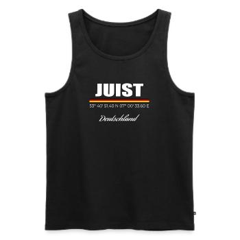 Juist - Männer Premium Bio Tank Top - Schwarz - Vorne - Michal (187cm)