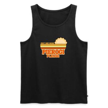 Pierogi Noch ein Knödel, bitte. Polnische Küche - Männer Premium Bio Tank Top - Schwarz - Vorne - AI Model Male 178 light (178cm)