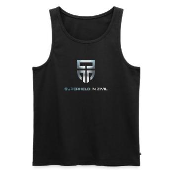 Superheld In Zivil Superhero Superhelden Kostüm - Männer Premium Bio Tank Top - Schwarz - Vorne - AI Model Male 178 light (178cm)