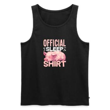 Chemise officielle de sommeil Sweet Pig - Débardeur bio Premium Homme - noir - Devant - Michal (187cm)
