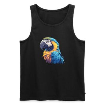 Aras Ara - Männer Premium Bio Tank Top - Schwarz - Vorne - Michal (187cm)