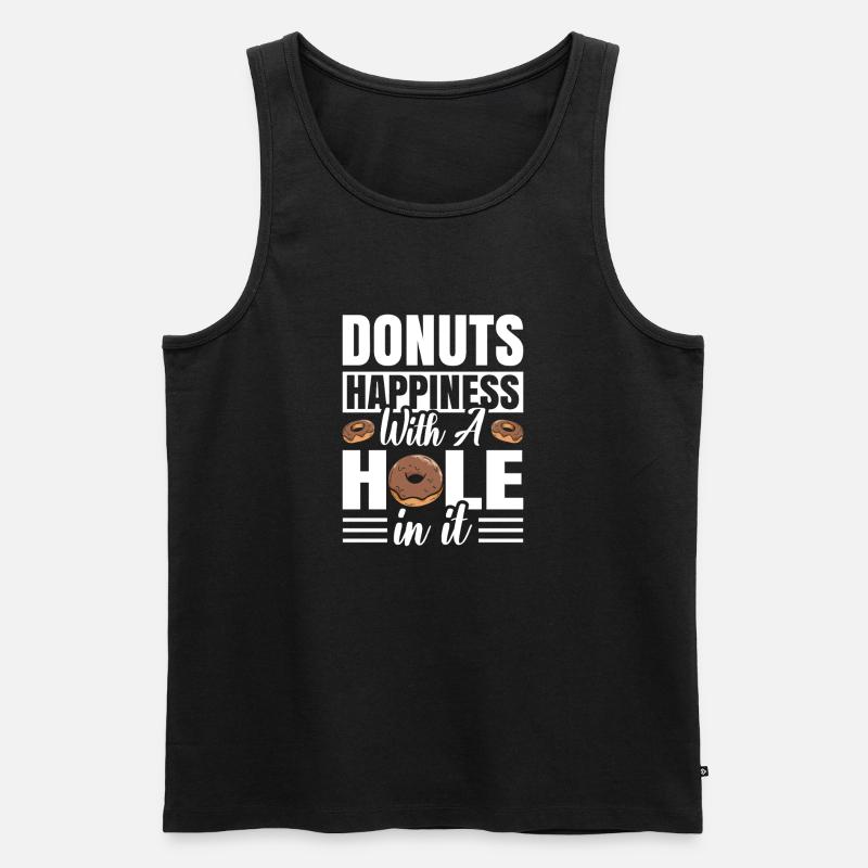 Restauration rapide en donuts - Débardeur bio Premium Homme - noir